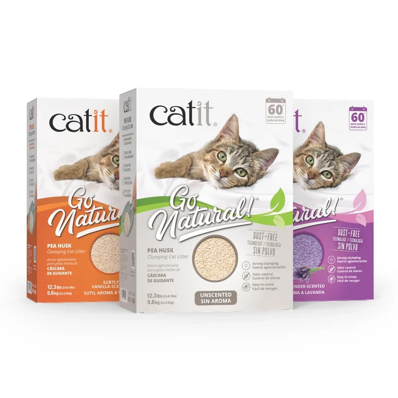 Arena para Gatos Aglomerante de Cáscara de Guisante Catit Go Natural