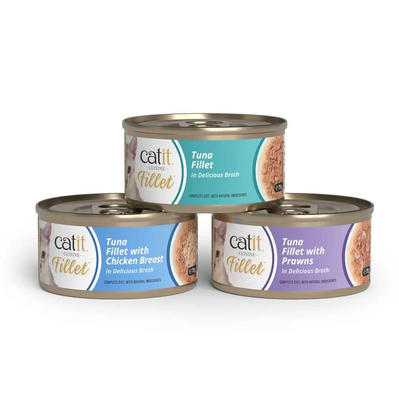Atún desmenuzado para gatos Catit Cuisine Fillet