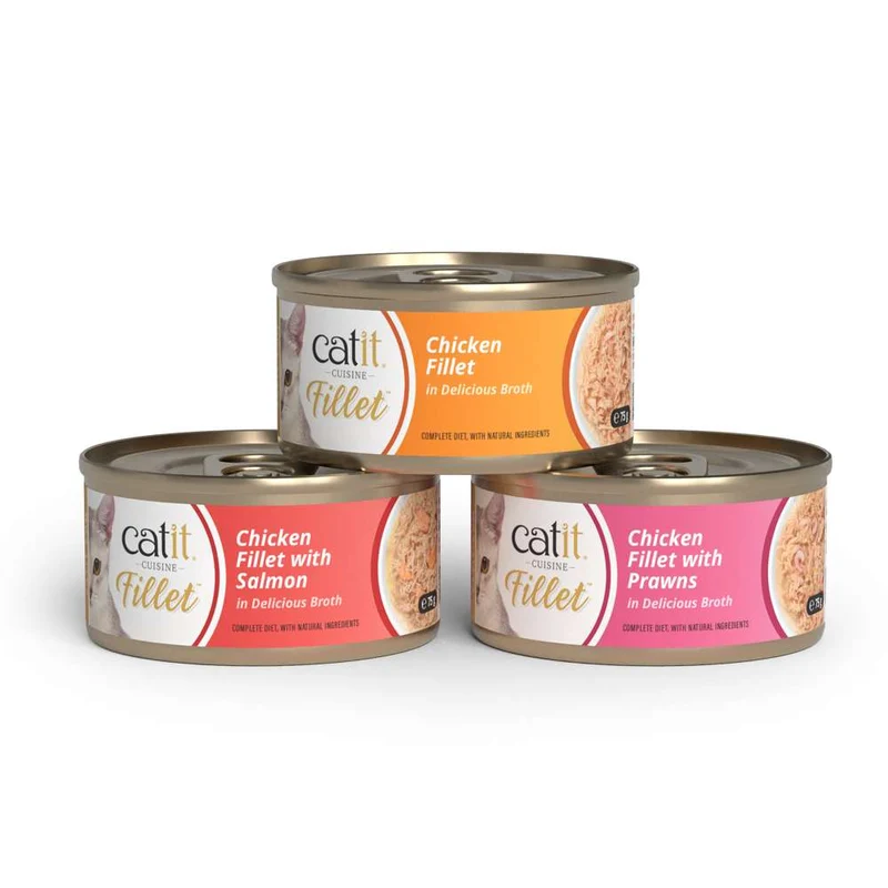 Pollo desmenuzado para gatos Catit Cuisine Fillet