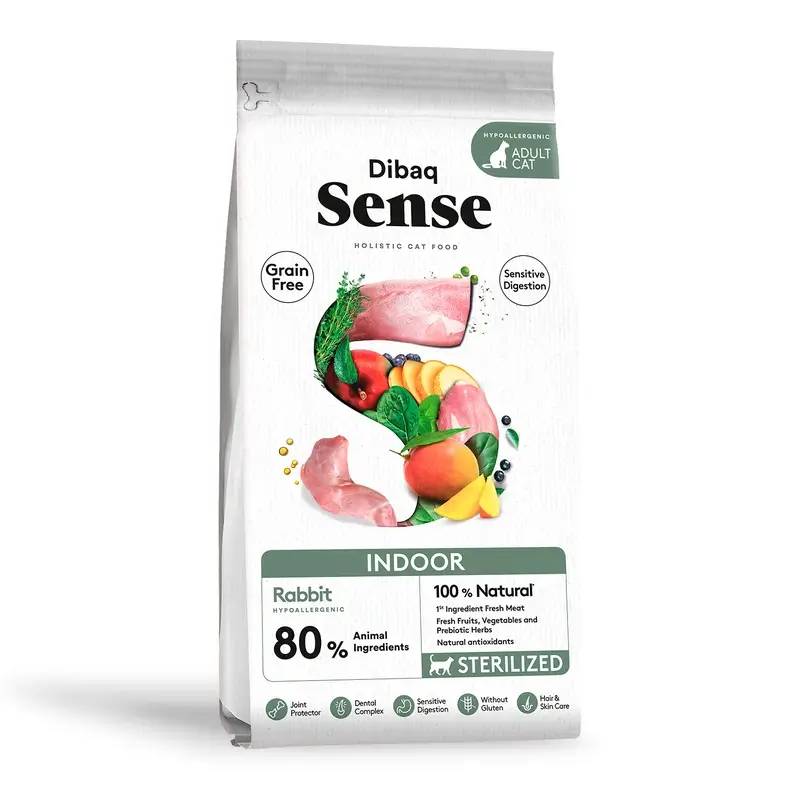 Dibaq Sense Pienso Gatos Grain Free Indoor, 1,5 kg
