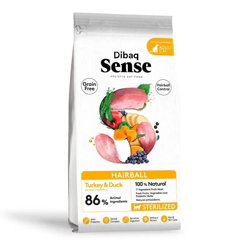 Dibaq Sense Pienso Gatos Grain Free Hairball, 1,5 kg