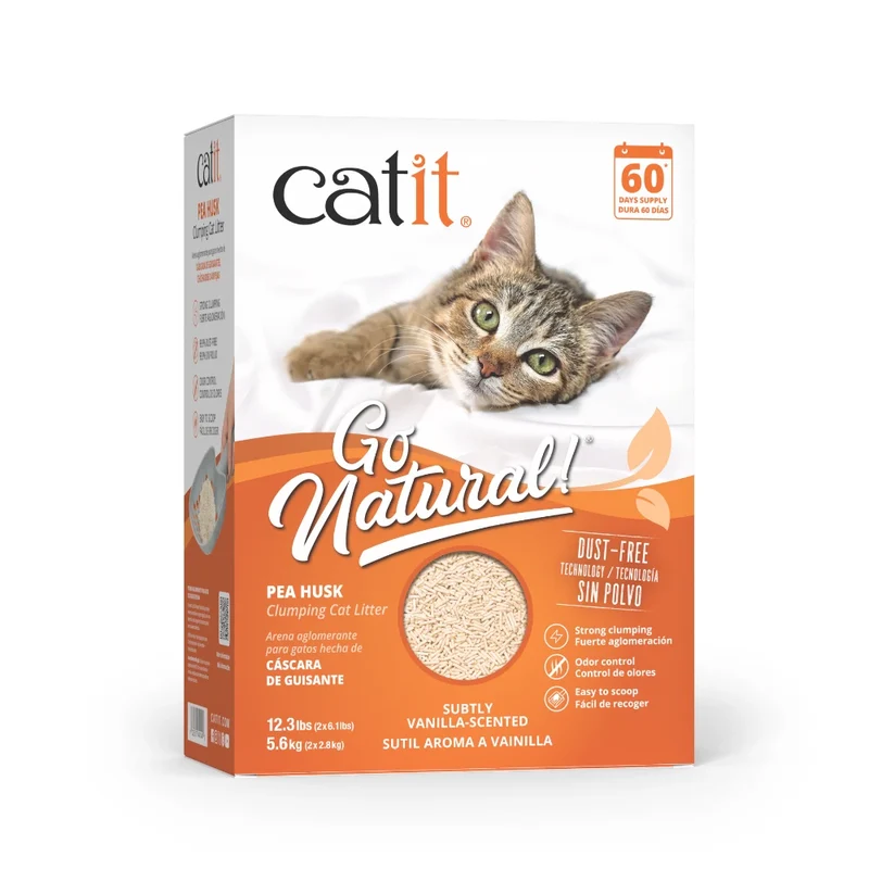 Arena para Gatos Aglomerante de Cáscara de Guisante Go Natural