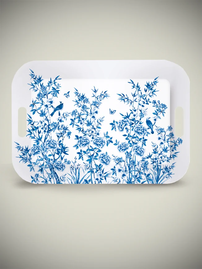 Bandeja Rectangular Con Asas 'Paradise Garden' - 53x38 cm
