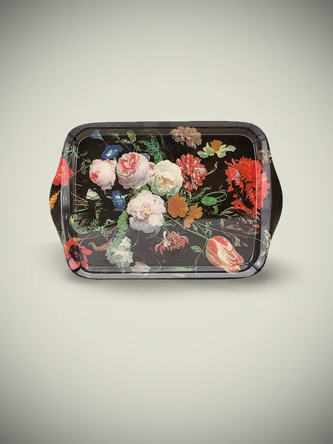 Mini Bandeja de Melamina 'Still Life with Flowers' - De Heem