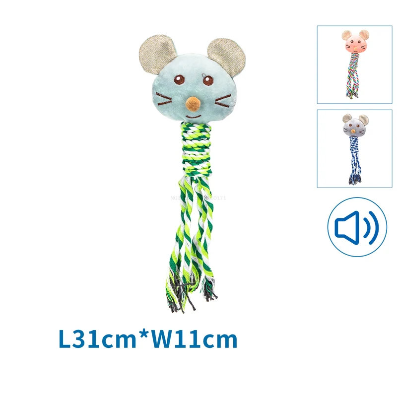 Juguete de peluche con sonido para perros - Ratón (Color aleatorio)
