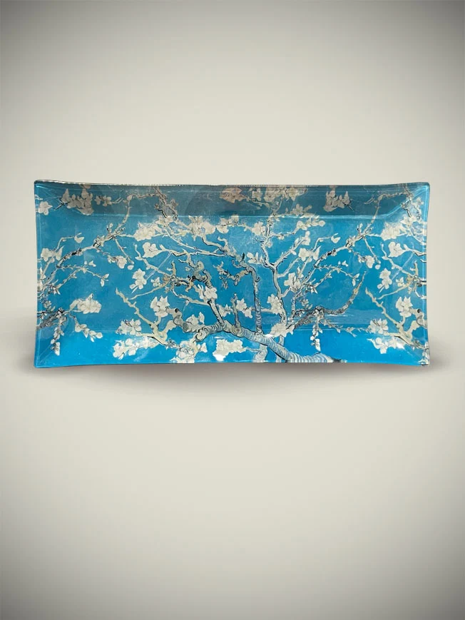 Bandeja de Cristal Rectangular 'Almond Blossom' - Van Gogh