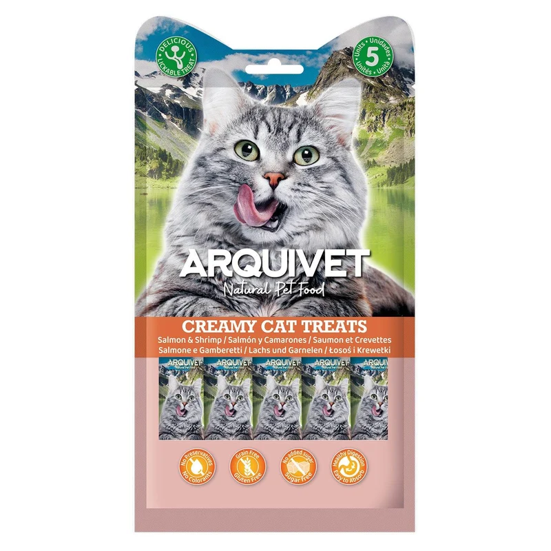 Snack cremoso de Salmón y gambas - Creamy Cat Treats