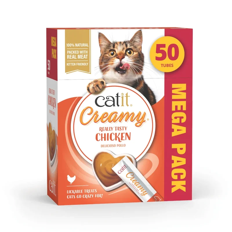 Snacks cremosos para gatos Catit Creamy – 50 Tubos