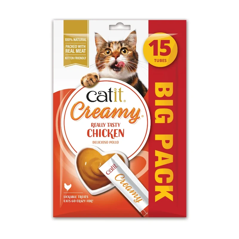 Snacks cremosos para gatos Catit Creamy – 15 Tubos