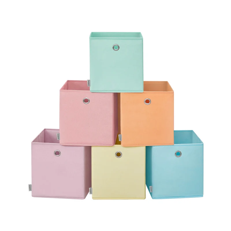 Conjunto de organizadores plegables de tela para estantería