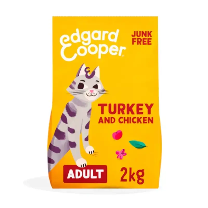Edgard & Cooper Pienso Para Gatos Adultos Con Pavo Y Pollo Fresco, 2 kg