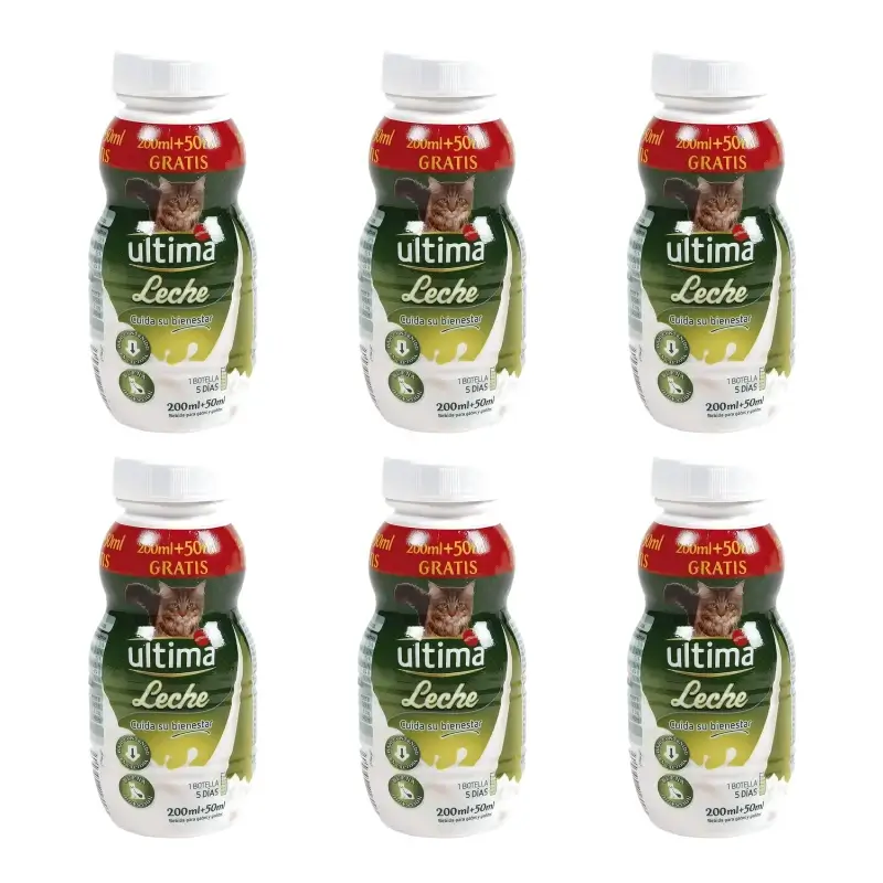 Ultima Leche Gatos y Gatitos, 250 ml, pack 6