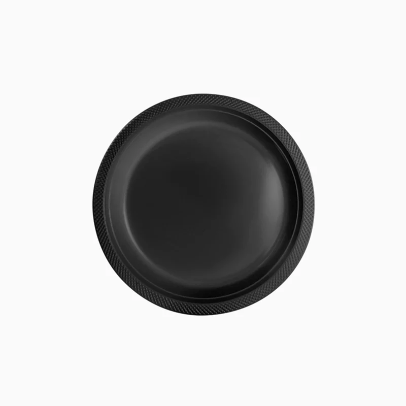 Plato Plástico Reutilizable PS Llano Redondo Postre Premium Ø 17 cm Negro (20 uds)