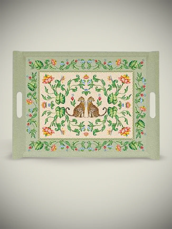 Bandeja Rectangular Con Asas 'Jungle Vibes' - 52x37 cm