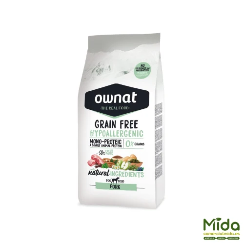 Pienso OWNAT Grain Free Hypo Pork para Perros