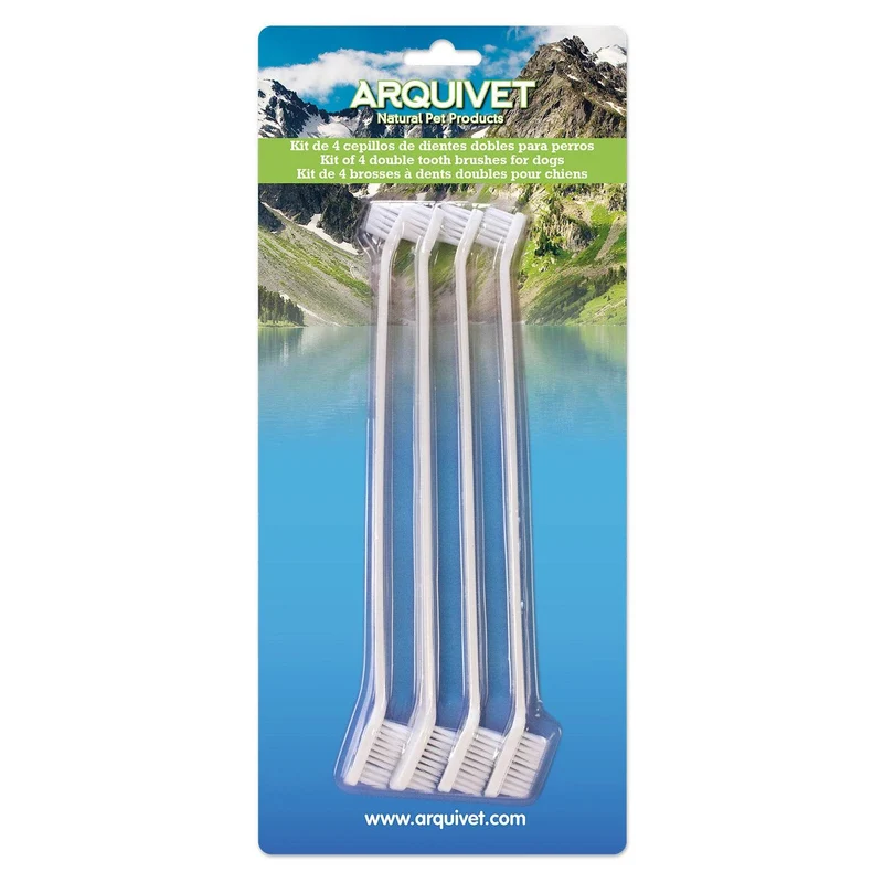 Kit de 4 cepillos de dientes dobles