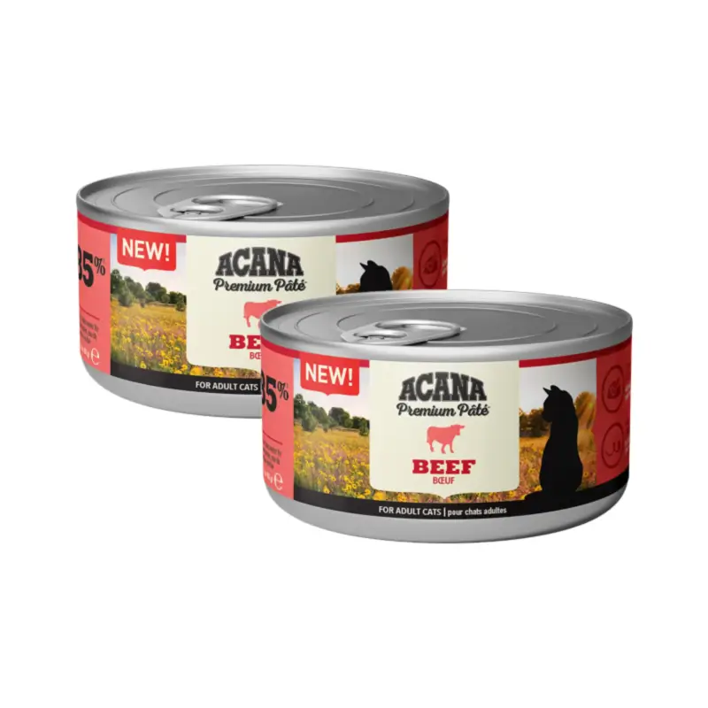 Acana Feline Premium Pate Ternera Pack 2 x 24 X 85Grs comida húmeda para gatos