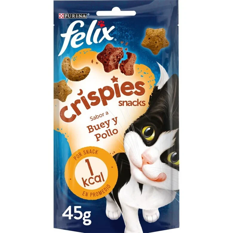 Purina Felix Crispies Bocaditos De Buey Y Pollo 45g
