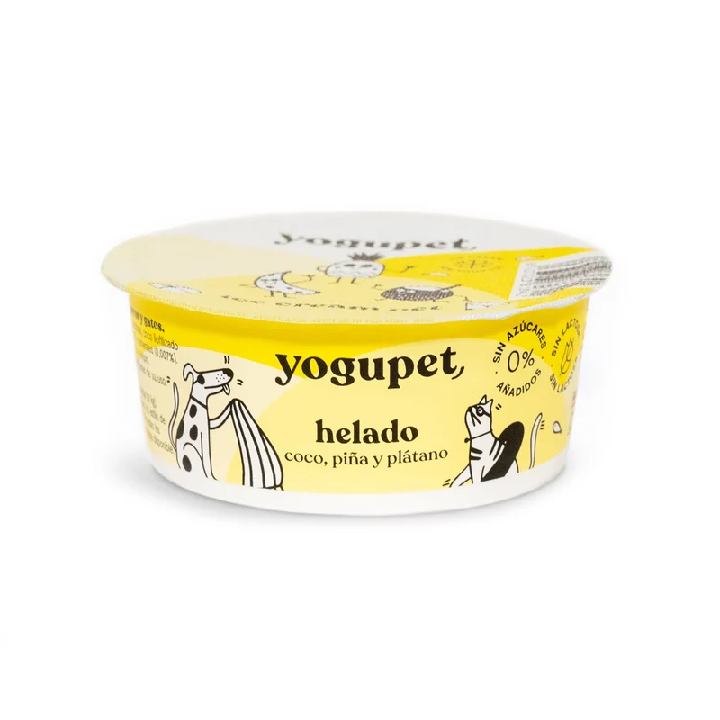 Yogupet Helado de Coco, Piña y Plátano 110g