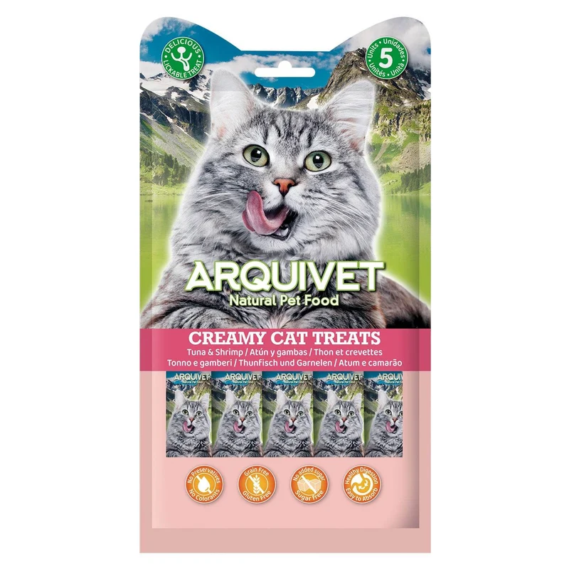 Snack cremoso de Atún y Gambas - Creamy Cat Treats