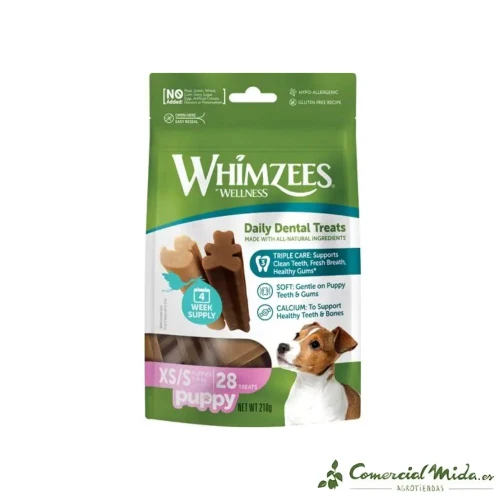 SNACKS WHIMZEES VALUE BAG PUPPY XS/S Snacks Dental para Cachorros de Raza Pequeña 28UDS