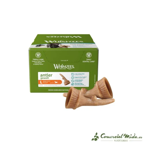 SNACKS WHIMZEES OCCUPY ANTLER L Snacks Dental para Perros Grandes 22UDS