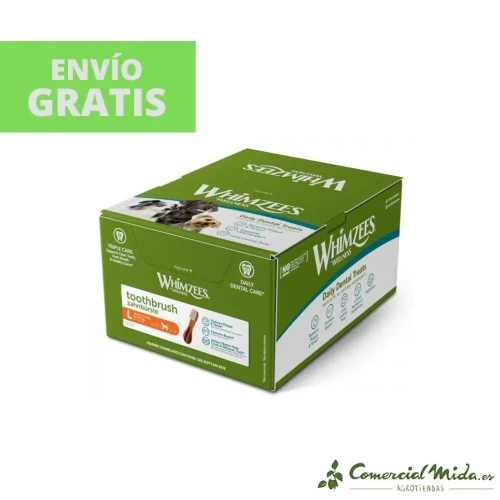 SNACKS WHIMZEES TOOTHBRUSH L Snacks Dental para Perros Grandes 30 UDS