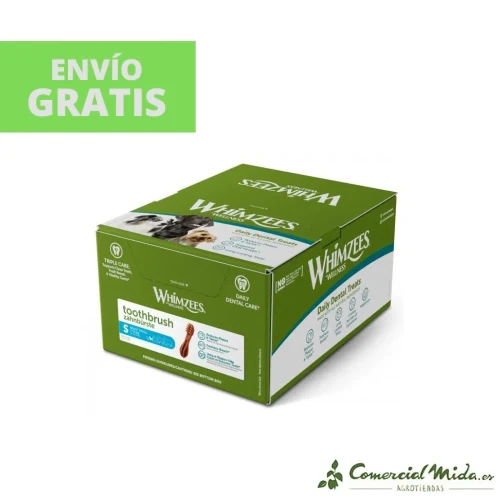SNACKS WHIMZEES TOOTHBRUSH S Snacks Dental para Perros Pequeños 150UDS