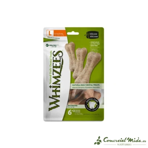 SNACKS WHIMZEES BAG RICEBONE Bolsa de Snacks Dental Perros 9UDS