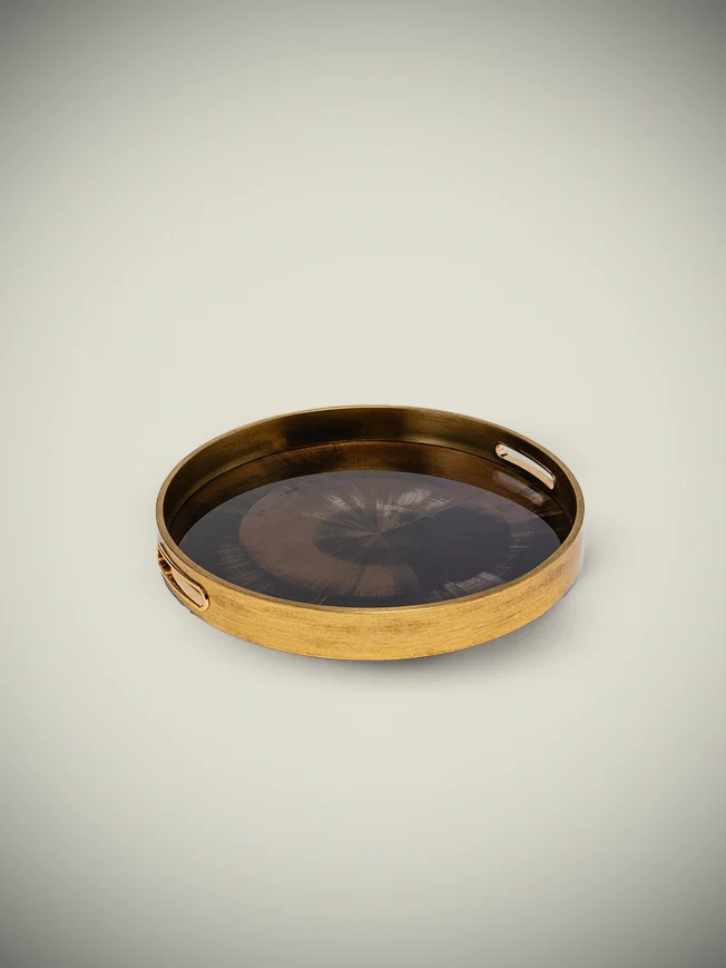 Bandeja Decorativa Pequeña 'Galateo' - Iride - Ø34 cm