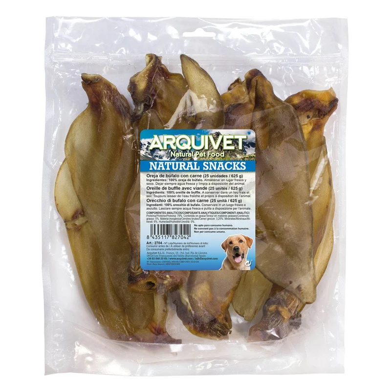 Oreja de búfalo con carne (Bolsa 25 uds.)