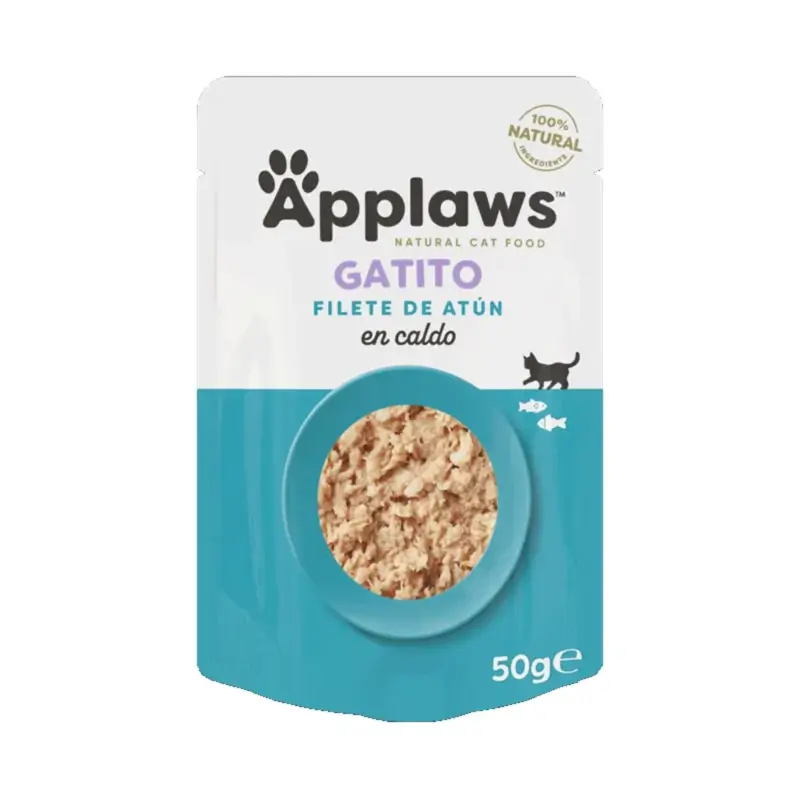 Applaws Kitten Sobre Filete De Atun En Caldo, 12x50 gr