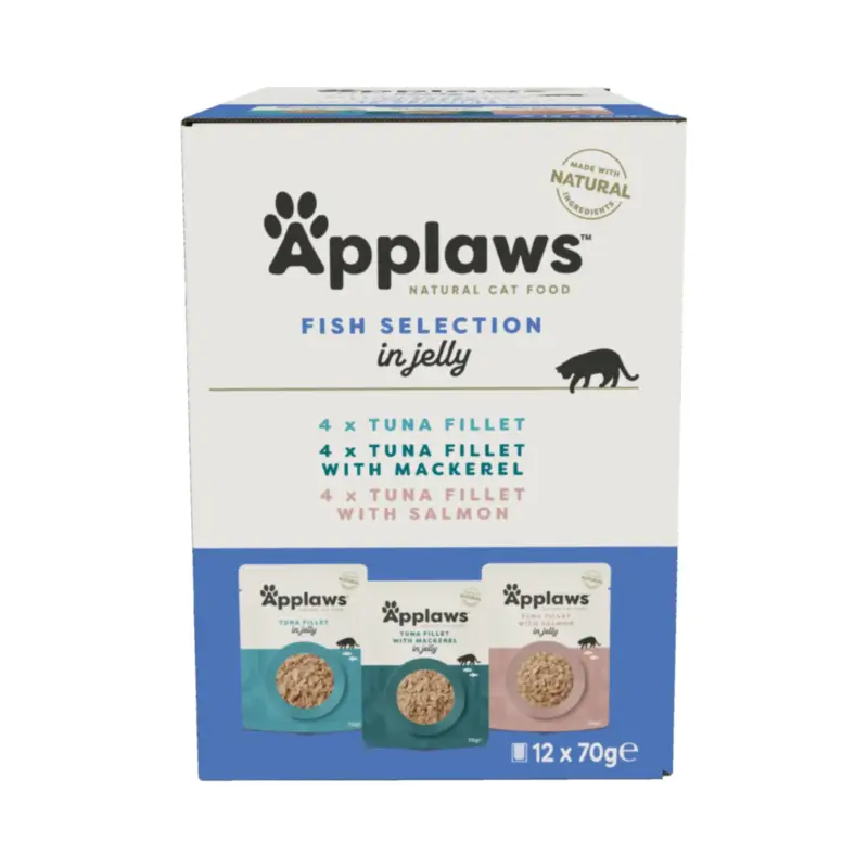 Applaws Cat Sobre Selección Pescado Gelatina Multi, 12x70 gr