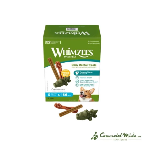 SNACKS WHIMZEES VARIETY VALUE BOX S Snacks Dental para Perros de Razas Pequeñas 56UDS