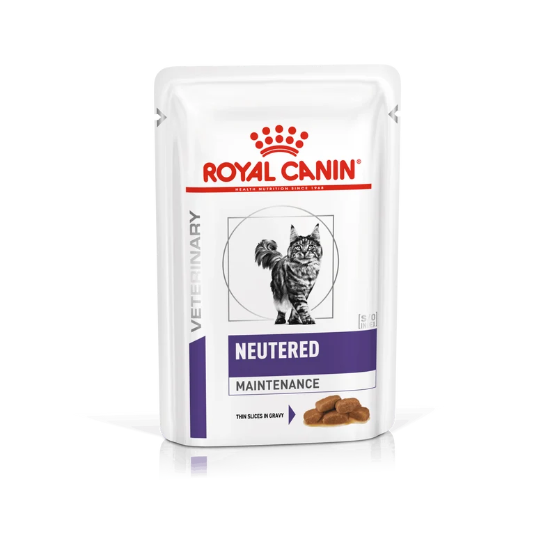 Royal Canin Veterinary Neutered Maintenance Cat 85 Gr (Sobre Finas Láminas En Salsa)