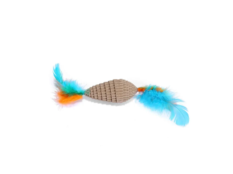 Freedog Rascador Kraft Piña con Plumero, 15x3,5 cm