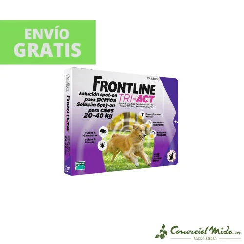 FRONTLINE TRI-ACT L Pipetas Antiparasitarias para Perros 20-40 KG - 6 pipetas