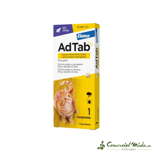 AdTab Comprimidos Masticables Antiparasitarios para Gatos