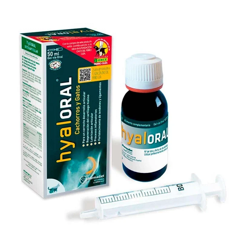 Alimento complementario Hyaloral Gel Cachorros Gatos 50 ml Pharmadiet