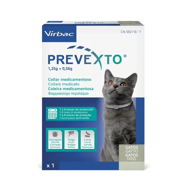 Prevexto collar antiparasitario para gatos, 38cm