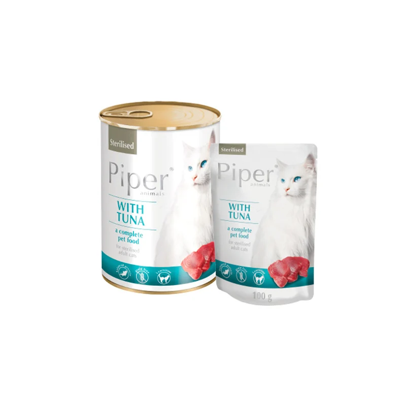 Comida nutricional para Gatos esterilizados 100g/400g PIPER CAT