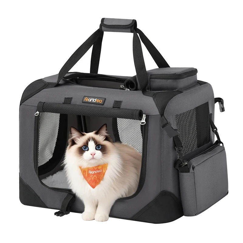 Caja de Transporte para Perros Gris
