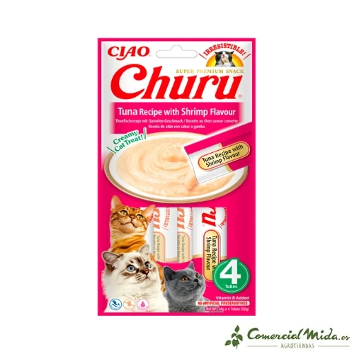 Churu CAT Receta de atún con gamba