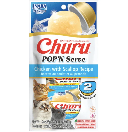 CHURU POP'N SERVE CHICKEN/SCALLOP 2PZ 35 GR