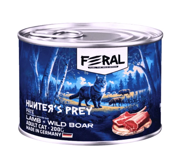 FERAL WET CAT ADULT LAMB/WILDBOAR 200 GRS