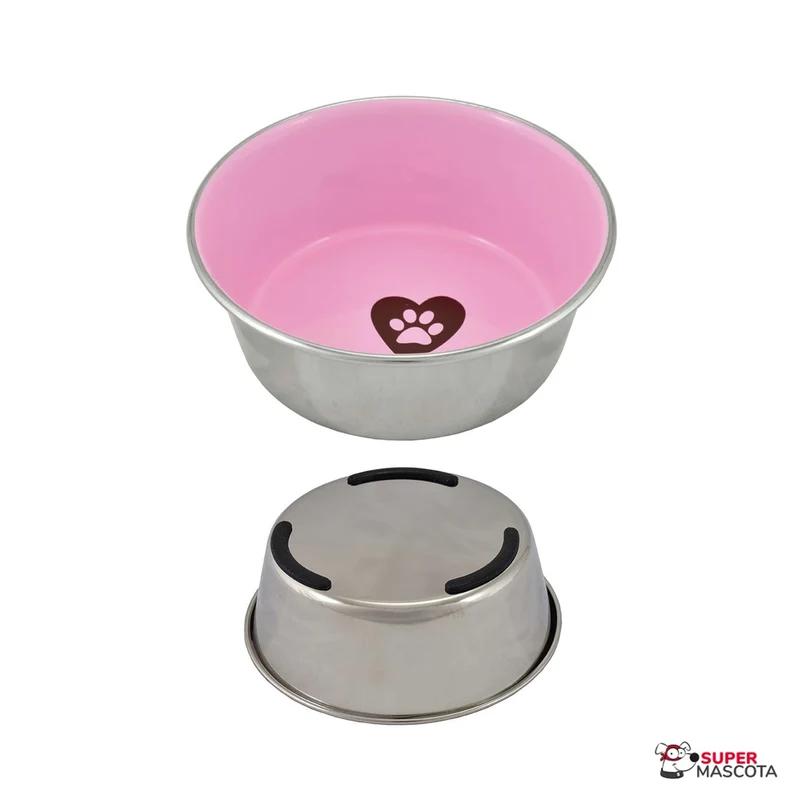 Comedero acero Pink love