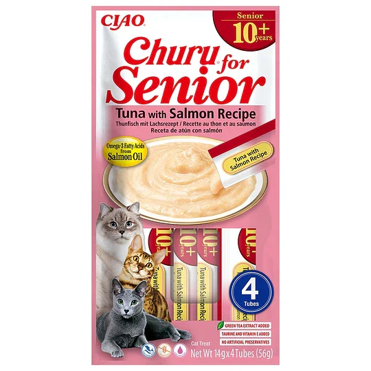 Churu for Senior - Tuna & Salmon 4 unidades 14gr