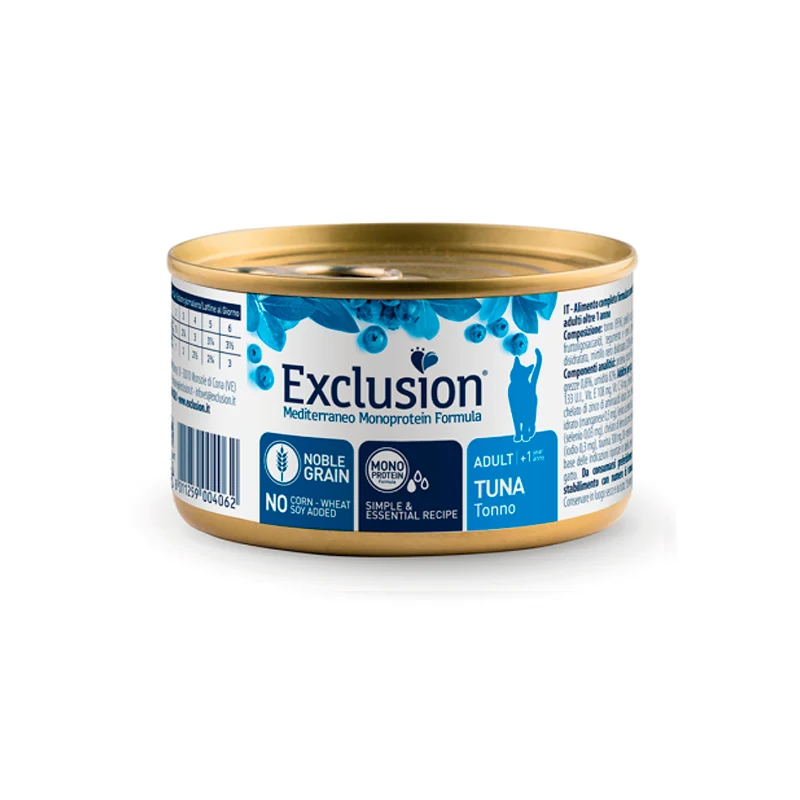 LATA EXCLUSION MEDITERRANEO GATO ESTERILIZADO ATUN 85 GR