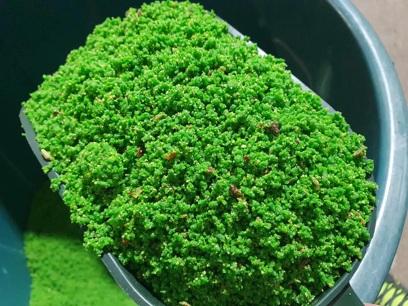 Verduri Pienso de Huevo Suelto 5kg (+ Complejo Vitamínico), A base de zanahoria, hinojo y tomate - Pineta Zootecnici