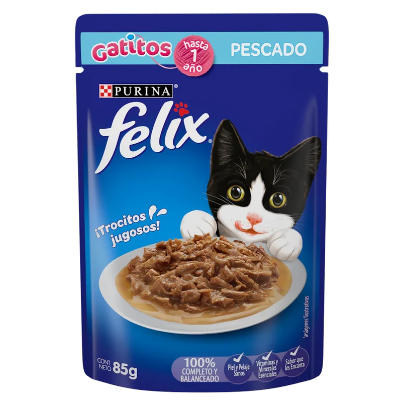 FELIX Gatitos Pescado Blanco Salsa 85 g